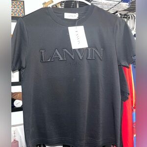Lanvin Black Logo Short Sleeve Tee